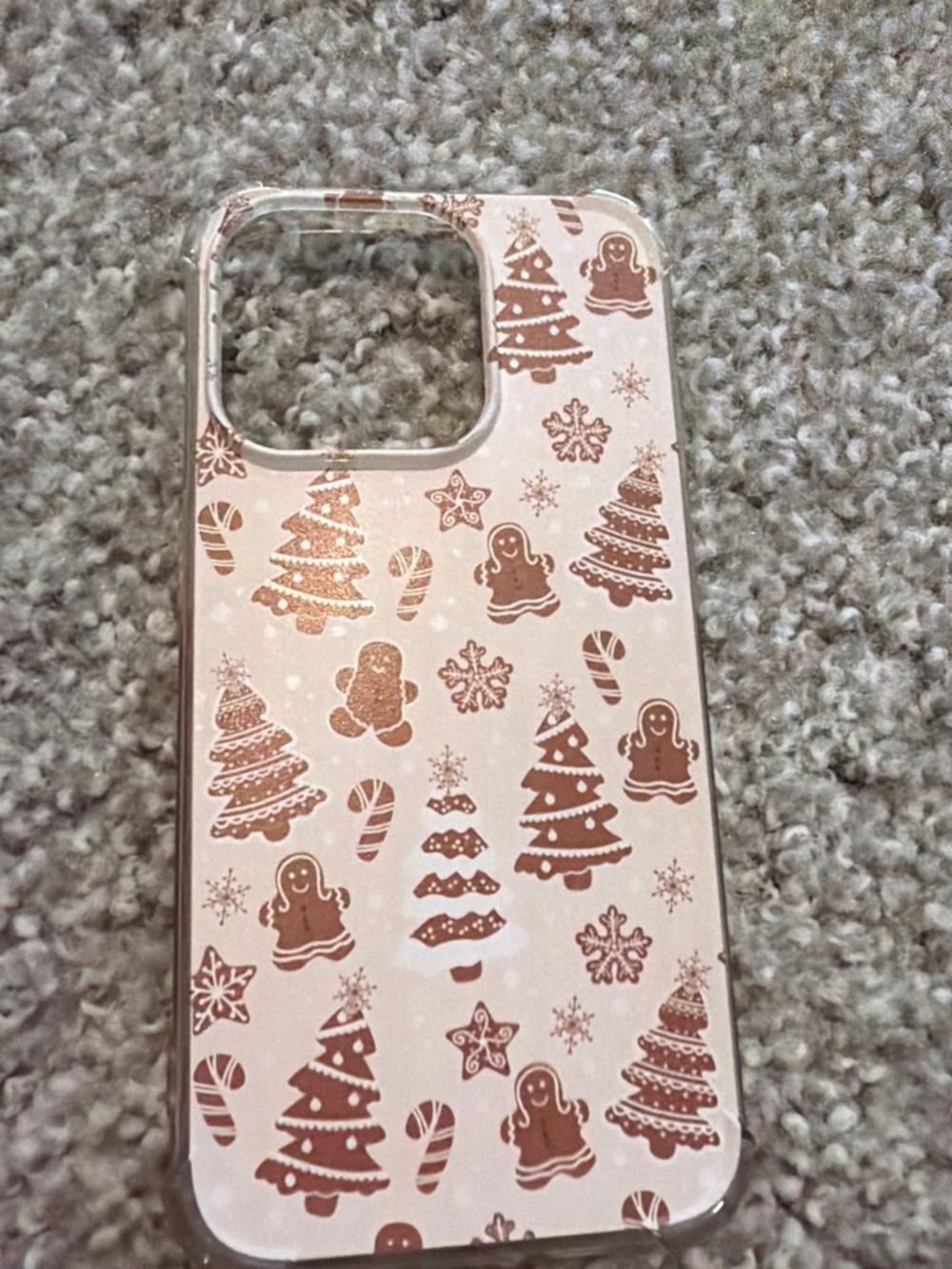 Rose Gold Holiday Print Phone Case - Unbranded iphone 15 pro